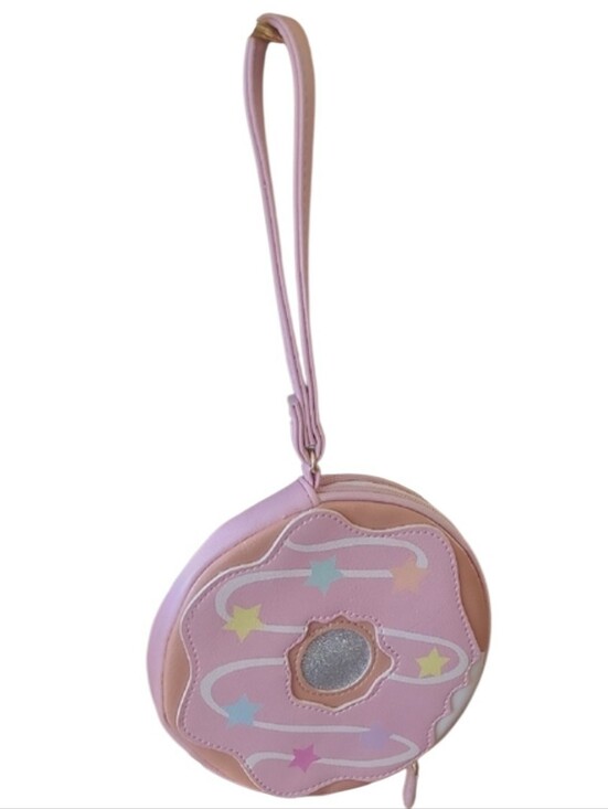 Betsey Johnson Handbags - Betsey Johnson Pink Donut Wristlet with Star Accents